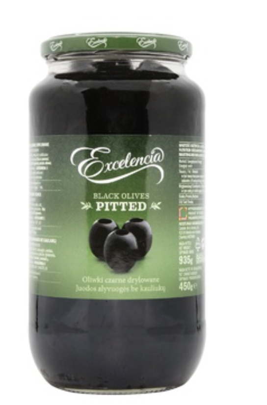 Маслини чорні Excelencia б/к скло 950мл